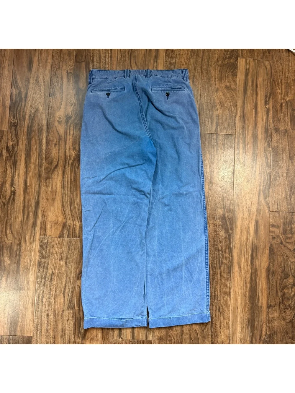 Vintage J.Crew Giant Fit Chino Pants W30 Washed Blue Wide Leg Cotton Trousers